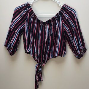 Ambiance off the shoulder crop top